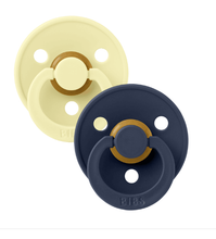 Load image into Gallery viewer, BIBS Pacifier Colour 2 PACK Latex size 2 Luna / Deep space
