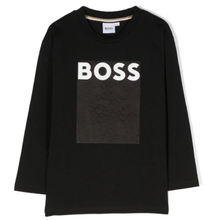 Load image into Gallery viewer, HUGO BOSS Teen Boys Black Cotton Monogram Top
