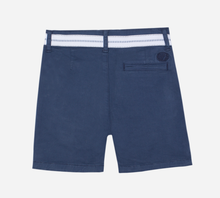 Load image into Gallery viewer, PATACHOU Elegant navy blue shorts with white belt
