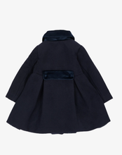 Load image into Gallery viewer, PATACHOU Velvet-trim pleated coat
