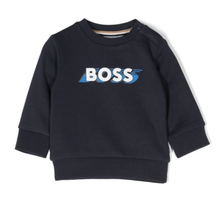 Load image into Gallery viewer, HUGO BOSS logo-print cotton sweatshirt
