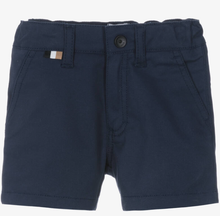 Load image into Gallery viewer, HUGO BOSS Boys Navy Blue Cotton Chino Shorts
