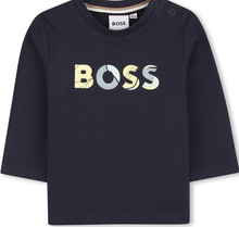 Load image into Gallery viewer, BOSS Blue Cotton Logo Thsirt
