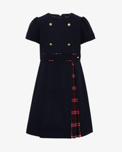 Load image into Gallery viewer, PATACHOU tartan-panel button-embellished dress
