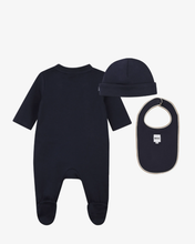 Load image into Gallery viewer, BOSS baby logo-patch babygrow set
