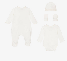 Load image into Gallery viewer, HUGO BOSS Ivory Cotton Monogram Babysuit Set
