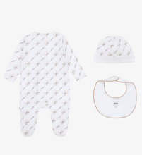 Load image into Gallery viewer, HUGO BOSS White Cotton Red Panda Babysuit Gift Set
