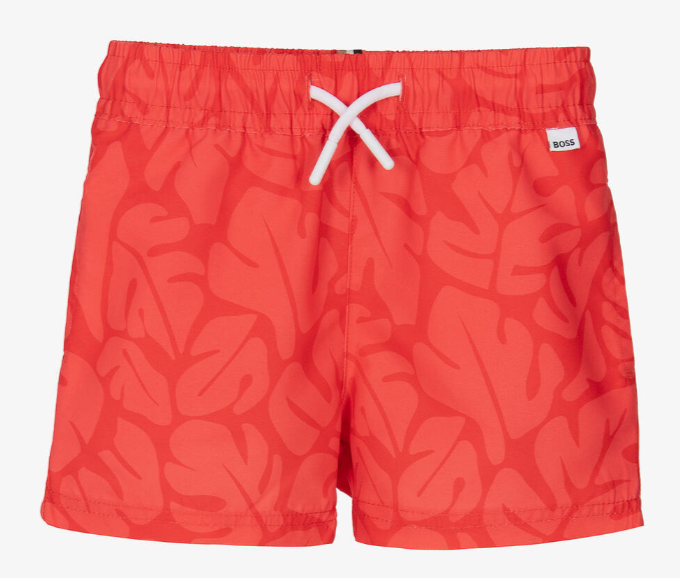 HUGO BOSS Boys Red Swim Shorts