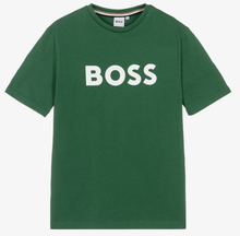 Load image into Gallery viewer, HUGO BOSS Boys Deep Green Cotton T-Shirt
