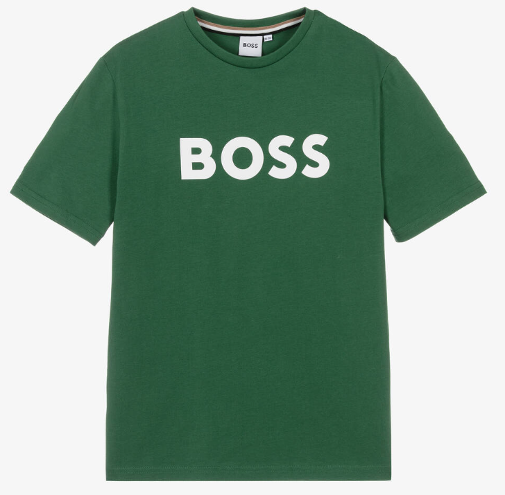 HUGO BOSS Boys Deep Green Cotton T-Shirt