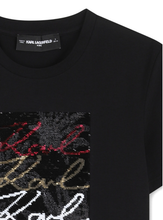 Load image into Gallery viewer, KARL LAGERFELD Sequin graphic T-shirt

