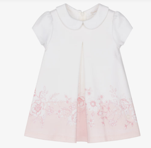 Load image into Gallery viewer, PATACHOU Girls Ivory &amp; Pink Floral Cotton Jersey Dress
