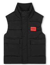 Load image into Gallery viewer, HUGO logo-appliquéd quilted gilet
