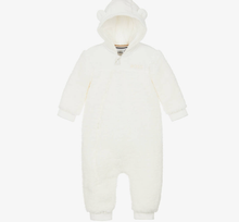 Load image into Gallery viewer, HUGO BOSS White Teddy Fleece Hooded Pramsuit
