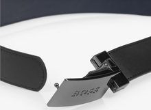 Load image into Gallery viewer, BOSSBoys Black &amp; Navy Blue Reversible Leather Belt
