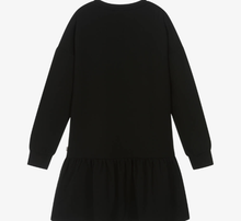 Load image into Gallery viewer, HUGO BOSS Girls Black Cotton Sweatshirt Dress
