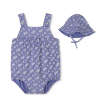 Load image into Gallery viewer, HUGO BOSS jacquard bloomer and hat set
