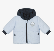 Load image into Gallery viewer, HUGO BOSS Baby Boys Blue Reversible Puffer Coat
