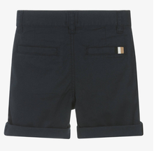 Load image into Gallery viewer, HUGO BOSS Boys Navy Blue Cotton Chino Shorts
