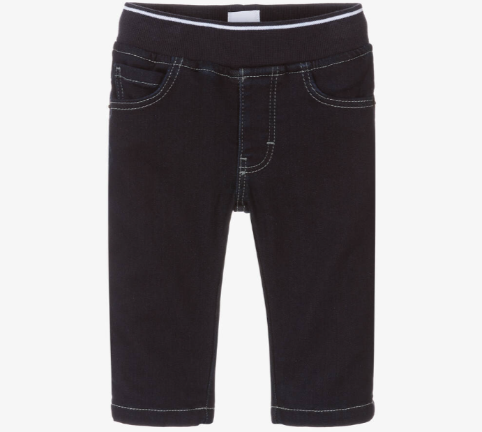 HUGO BOSS BABY Boys Navy Blue Regular Fit Trousers