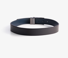 Load image into Gallery viewer, BOSSBoys Black &amp; Navy Blue Reversible Leather Belt
