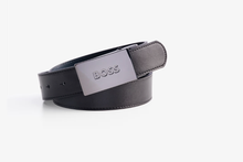 Load image into Gallery viewer, BOSSBoys Black &amp; Navy Blue Reversible Leather Belt
