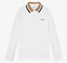 Load image into Gallery viewer, HUGO BOSS Boys White Cotton Polo Shirt
