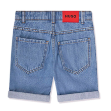 Load image into Gallery viewer, HUGO mid-rise denim shorts
