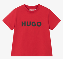 Load image into Gallery viewer, HUGO Boys Red Cotton T-Shirt
