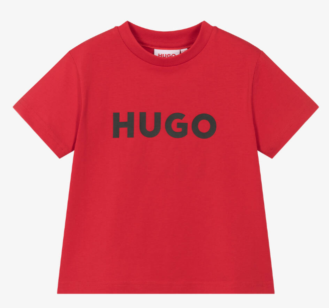 HUGO Boys Red Cotton T-Shirt