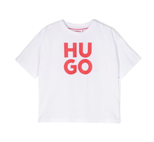 Load image into Gallery viewer, HUGO Logo print cotton tshirt
