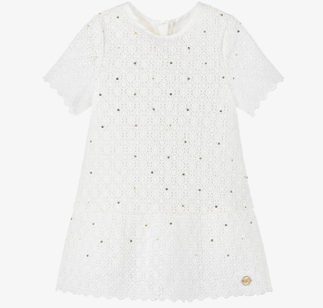 MICHAEL KORS Ivory Cotton Lace Dress