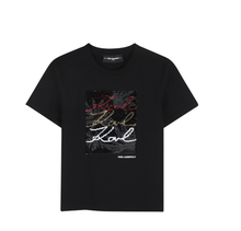 Load image into Gallery viewer, KARL LAGERFELD Sequin graphic T-shirt
