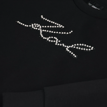 Load image into Gallery viewer, KARL LAGERFELD Girls Black Sweatshirt with Signature Logo Design
