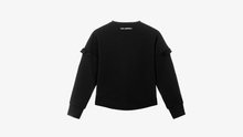 Load image into Gallery viewer, KARL LAGERFELD Girls Black Sweatshirt with Signature Logo Design
