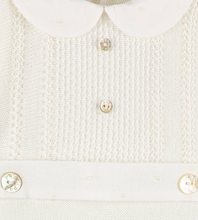 Load image into Gallery viewer, PAZ RODRIGUEZ Ivory Cotton Knit Babygrow
