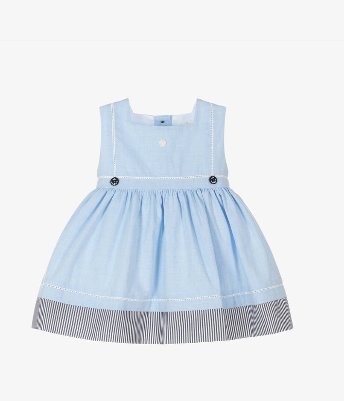 PATACHOU Baby Girls Blue Cotton Dress