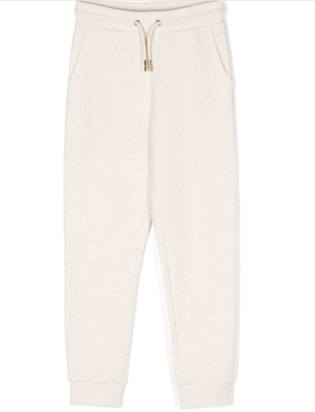 MICHAEL KORS monogram-pattern terry-cloth jogging bottoms