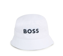 Load image into Gallery viewer, HUGO BOSS Logo-print cotton bucket hat
