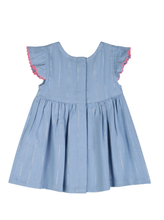 Load image into Gallery viewer, BILLEBLUSH bow metallic-stripes dress
