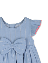 Load image into Gallery viewer, BILLEBLUSH bow metallic-stripes dress
