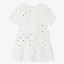 Load image into Gallery viewer, MICHAEL KORS Girls Ivory Cotton Lace Dress
