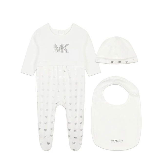 MICHAEL KORS logo-print cotton babygrow set