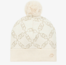 Load image into Gallery viewer, MICHAEL KORS Girls Ivory MK Empire Logo Hat
