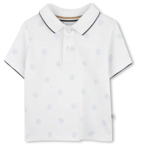 HUGO BOSS monogram-print polo shirt