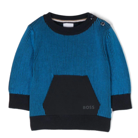 HUGO BOSS logo-print knitted jumper