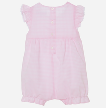 Load image into Gallery viewer, PATACHOU Pink textured cotton romper
