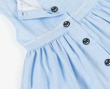 Load image into Gallery viewer, PATACHOU Baby Girls Blue Cotton Dress
