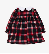 Load image into Gallery viewer, PATACHOU tartan-print Peter Pan collar dress
