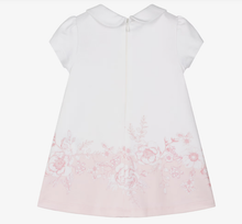 Load image into Gallery viewer, PATACHOU Girls Ivory &amp; Pink Floral Cotton Jersey Dress
